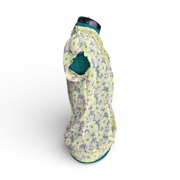 Fossil Yellow and Green Floral Blouse - Picture 5 of 9